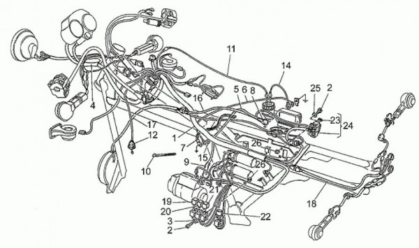 Elektrische Anlage Kabelbaum - Moto-Guzzi S 1000ccm 4T AC 1993- ZGUVV