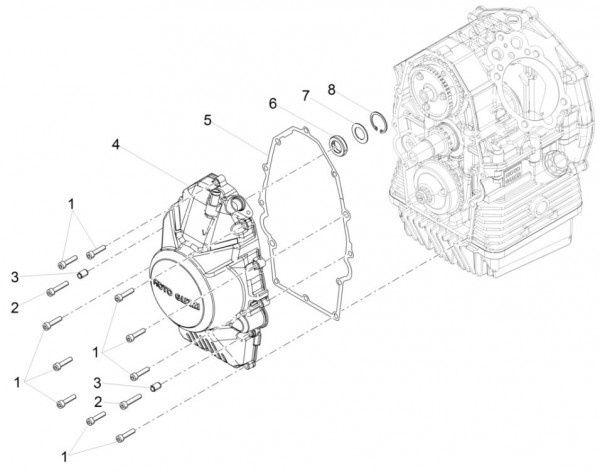 Motor Gehäusedeckel - Moto-Guzzi V 9 850ccm 4T 4V AC 2016- ZGULH000