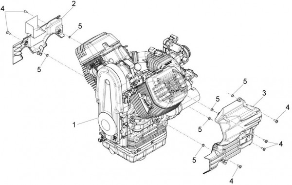 Motor Motor - Moto-Guzzi Audace 1400ccm 4T 8V AC 2015- ZGULC000
