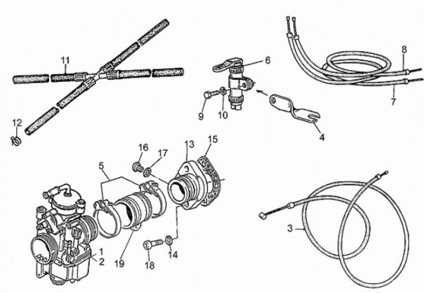 Motor Einspeisung - Moto-Guzzi 850 T5 850ccm 4T AC 1986- ZGUVR