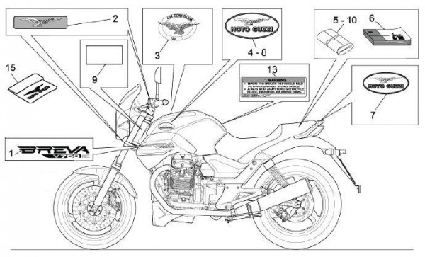 Fahrgestell Dekore - Moto-Guzzi Breva 750ccm 4T AC 2003- ZGULL