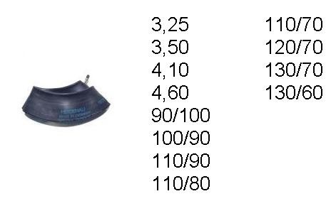 Heidenau Schlauch 18 Zoll, mit Ventil 34 G, 3,25,3,50,4,10,4,60,90/100