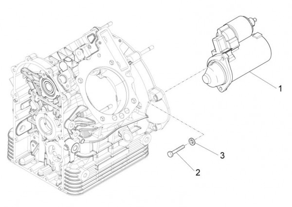 Motor Anlasser - Moto-Guzzi Audace 1400ccm 4T 8V AC 2016- ZGULC000