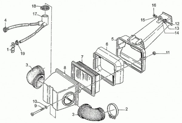 Motor Luftfilter - Moto-Guzzi S 1000ccm 4T AC 1992- ZGUVV