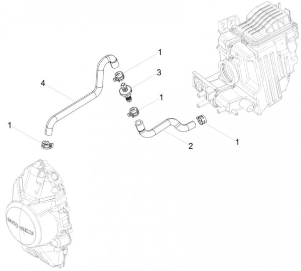 Motor Blow by - Moto-Guzzi V 9 850ccm 4T 4V AC 2016- ZGULHA00