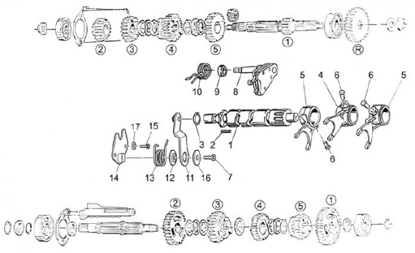 Motor Schaltgabel - Moto-Guzzi Breva 750ccm 4T AC 2004- ZGULL