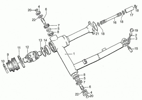 Motor Festrad - Moto-Guzzi S 1000ccm 4T AC 1993- ZGUVV