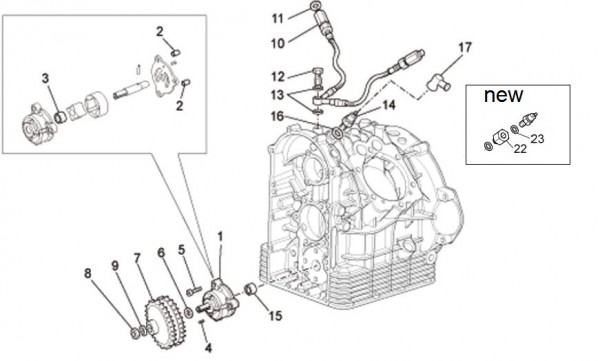 Motor Ölpumpe - Moto-Guzzi Bellagio 940ccm 4T 2V AC 2007- ZGULYA00
