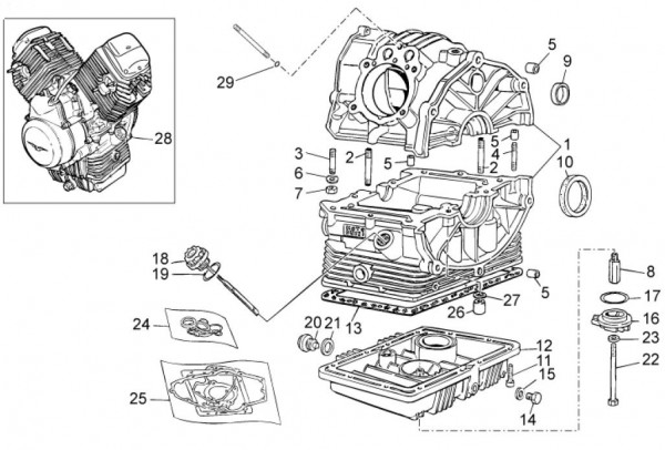 Motor Motor - Moto-Guzzi V 7 750ccm 4T 4V AC 2013- ZGULWH02