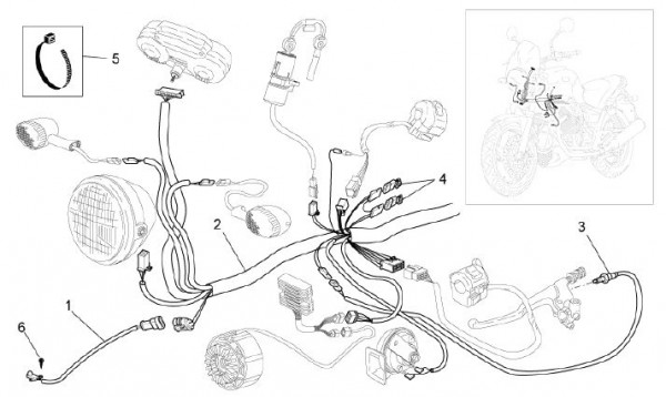 Elektrische Anlage elektrische Anlage vorn - Moto-Guzzi Breva 750ccm 4T AC 2006- ZGULL
