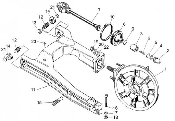 Motor Getriebe - Moto-Guzzi Breva 750ccm 4T AC 2004- ZGULL