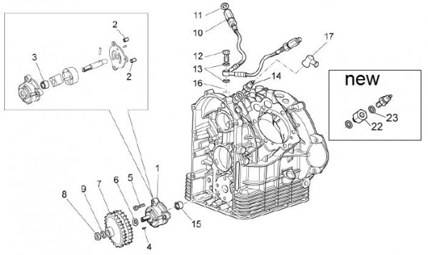 Motor Ölpumpe - Moto-Guzzi Breva 1200ccm 4T AC 2007- ZGULPG