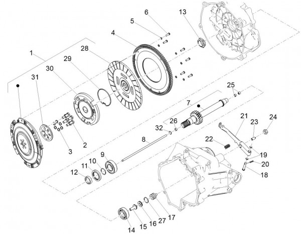 Motor Kupplung - Moto-Guzzi V 9 850ccm 4T 4V AC 2016- ZGULH000