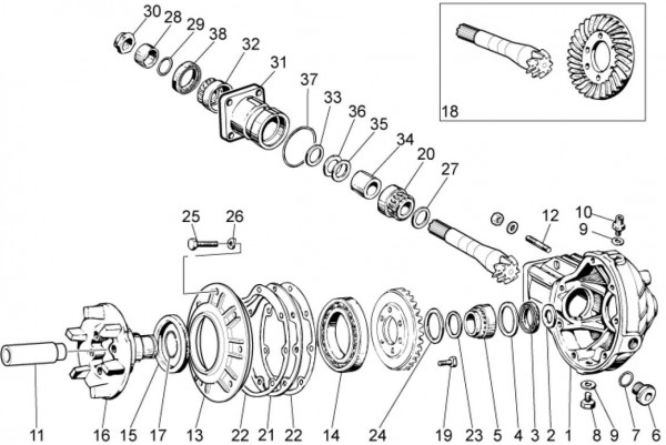 Motor Getriebe II - Moto-Guzzi V 7 750ccm 4T 4V AC 2015- ZGULWV01
