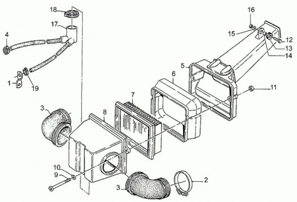 Motor Luftfilter - Moto-Guzzi S 1000ccm 4T AC 1993- ZGUVV