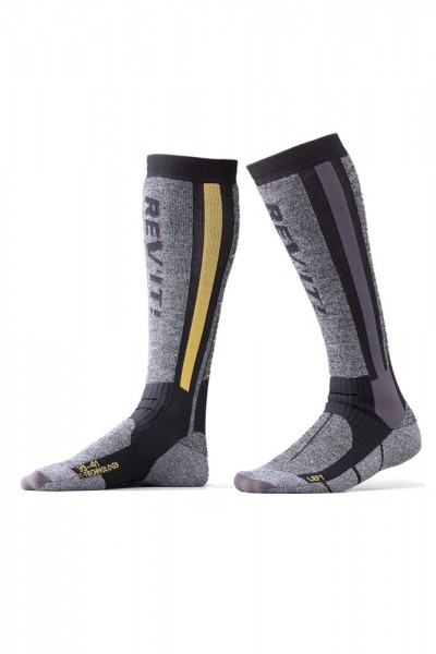 Revit Tour Winter Socken - Grau-Gelb