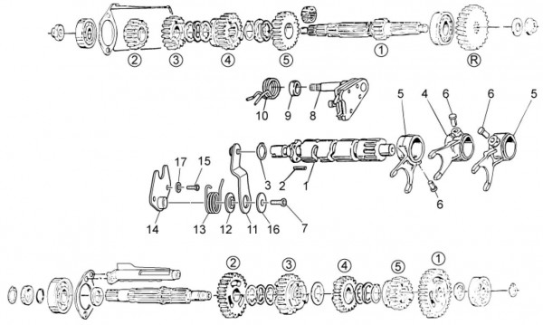 Motor Schaltgabel - Moto-Guzzi V 7 750ccm 4T 4V AC 2015- ZGULWV01