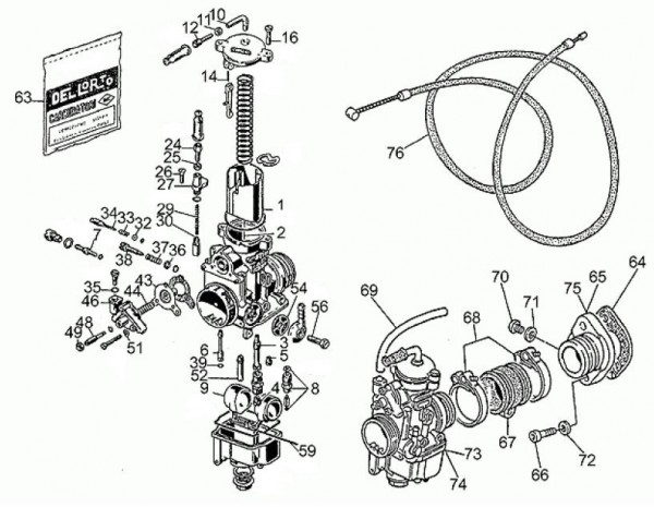 Motor Vergaser - Moto-Guzzi S 1000ccm 4T AC 1993- ZGUVV