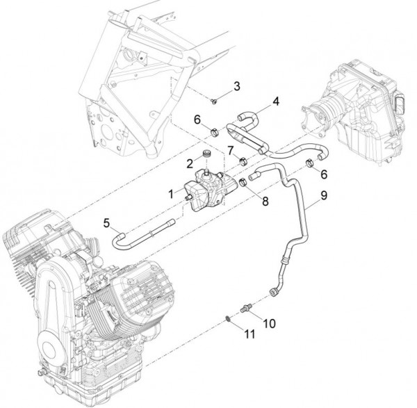 Motor Blow by - Moto-Guzzi Audace 1400ccm 4T 8V AC 2015- ZGULC000