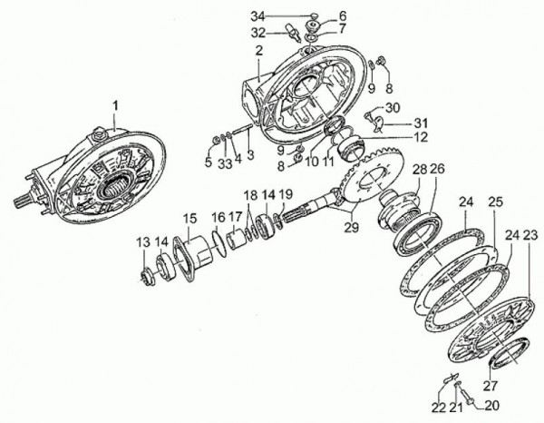 Motor Getriebe - Moto-Guzzi S 1000ccm 4T AC 1992- ZGUVV