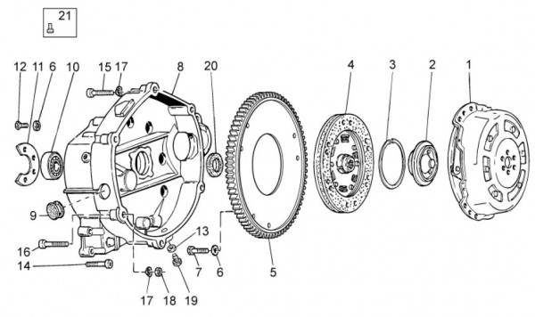 Motor Kupplung - Moto-Guzzi V 7 750ccm 4T 4V AC 2014- ZGULWH02