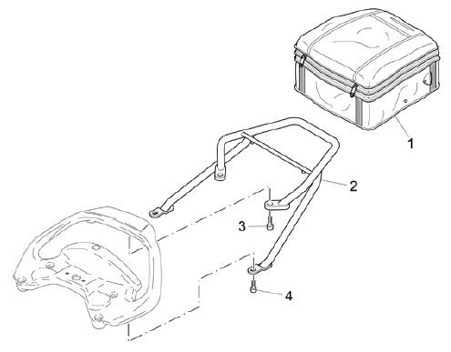 Zubehör Top Case - Top Case Zubehör Touring - Moto-Guzzi Breva 750ccm 4T AC 2003- ZGULL