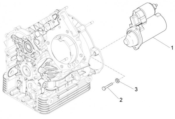 Motor Anlasser - Moto-Guzzi Audace 1400ccm 4T 8V AC 2015- ZGULC000
