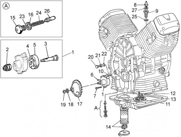 Motor Ölpumpe - Moto-Guzzi V 7 750ccm 4T 4V AC 2015- ZGULWV01