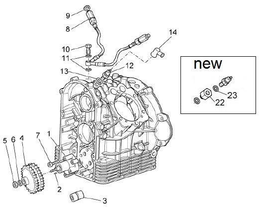 Motor Ölpumpe - Moto-Guzzi Breva 850ccm 4T AC 2007- ZGULPE