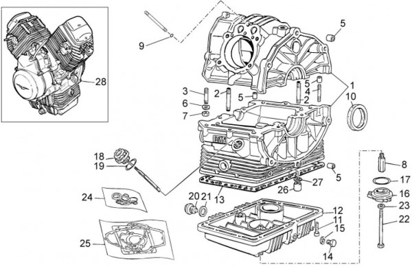 Motor Motor - Moto-Guzzi V 7 750ccm 4T 4V AC 2015- ZGULWV01