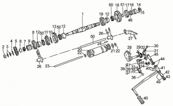 Motor Festrad - Moto-Guzzi 850 T5 850ccm 4T AC 1987- ZGUVR
