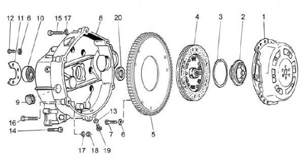 Motor Kupplung - Moto-Guzzi V 7 750ccm 4T 4V AC 2013- ZGULWE01