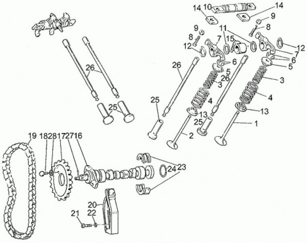 Motor Steuerung - Moto-Guzzi V 65 650ccm 4T AC 1985- ZGUPN