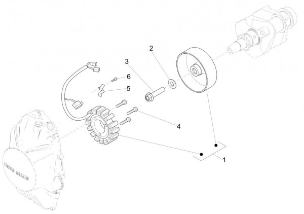 Motor Lichtmaschine - Moto-Guzzi V 9 850ccm 4T 4V AC 2016- ZGULH000