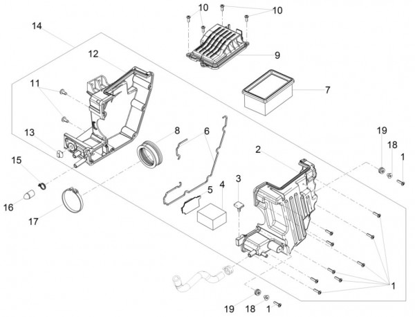 Motor Luftfilter - Moto-Guzzi V 9 850ccm 4T 4V AC 2016- ZGULH000