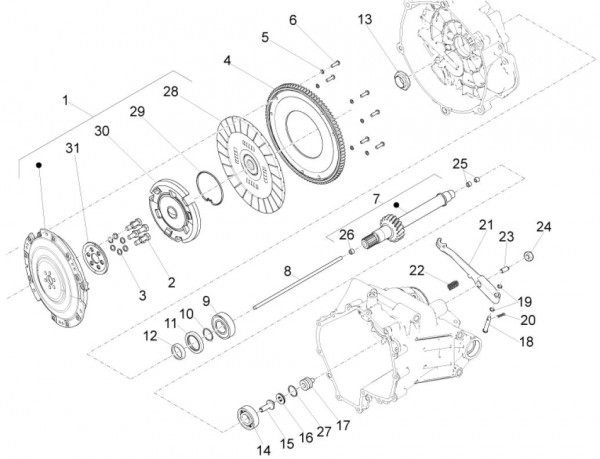 Motor Kupplung - Moto-Guzzi V 9 850ccm 4T 4V AC 2016- ZGULHA00