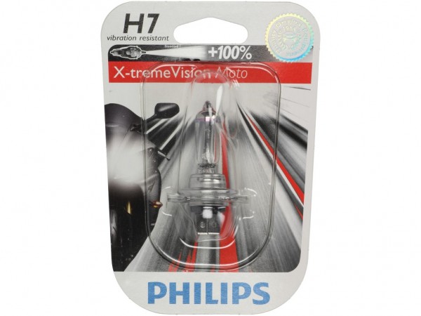 Philips Leuchtmittel, Glühlampe, H7, Xtreme Vision, 12 V, 55 W, PX26d