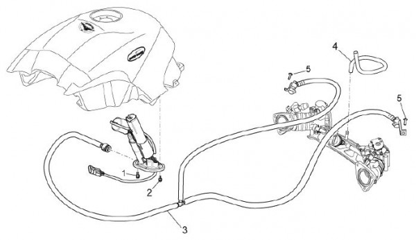 Fahrgestell Einspeisung - Moto-Guzzi Breva 1200ccm 4T AC 2007- ZGULPG