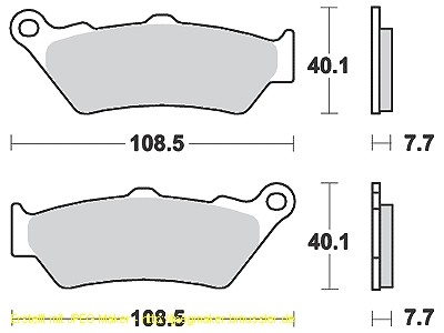 TRW Bremsbelagsatz, Sintermetall, mit ABE, MCB671SV