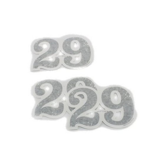 Original Dekorsatz, 29, Klebezahlen, Aluminium für Moto Guzzi V7 I+II