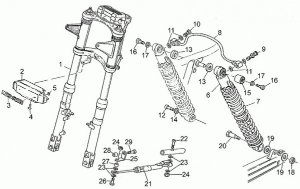 Radaufhängung Vorderradgabel - Moto-Guzzi V 65 650ccm 4T AC 1984- ZGUPN