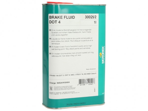 Motorex Bremsflüssigkeit, DOT 4, 1 l, klar, VE 12
