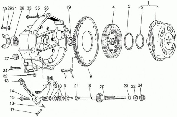 Motor Kupplung - Moto-Guzzi V 65 650ccm 4T AC 1985- ZGUPN