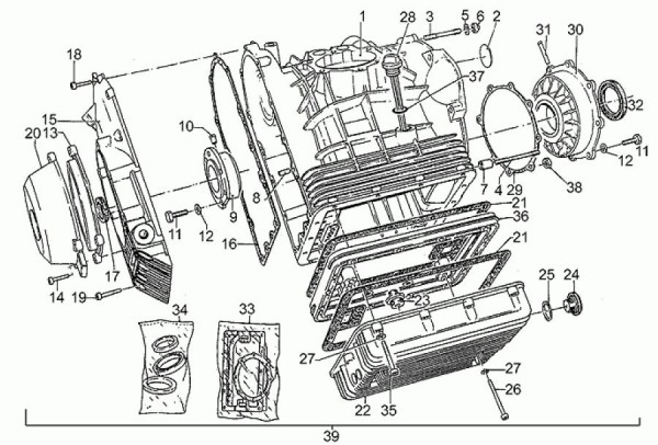 Motor Motor - Moto-Guzzi S 1000ccm 4T AC 1992- ZGUVV