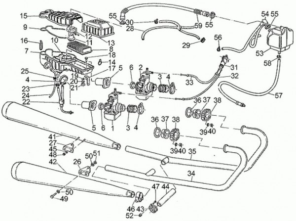 Motor Auspuff - Moto-Guzzi V 65 650ccm 4T AC 1985- ZGUPN
