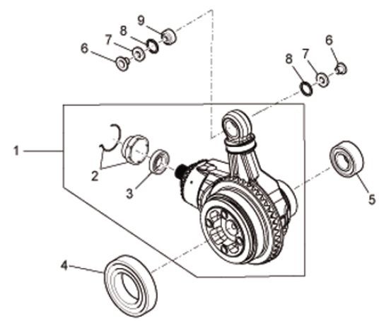 Motor Getriebe III - Moto-Guzzi Bellagio 940ccm 4T AC 2008- ZGULY000