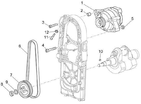 Motor Lichtmaschine - Moto-Guzzi Breva 1100ccm 4T AC 2005- ZGULPA