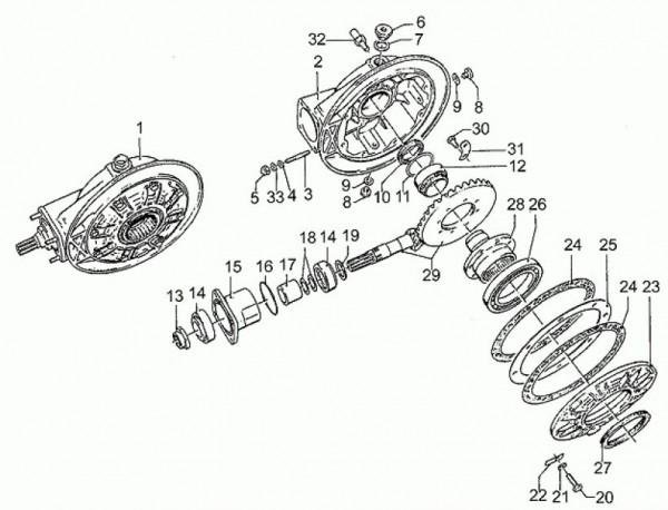 Motor Getriebe - Moto-Guzzi S 1000ccm 4T AC 1991- ZGUVV