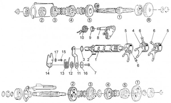 Motor Schaltgabel - Moto-Guzzi V 7 750ccm 4T 4V AC 2013- ZGULWV00