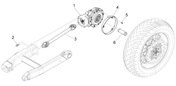 Motor Getriebe II - Moto-Guzzi Audace 1400ccm 4T 8V AC 2015- ZGULC000
